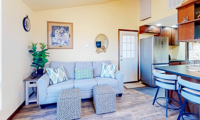 Florissant House | All-new garage conversion apartment with wood stove & washer/dryer