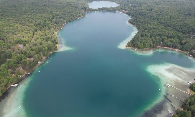 Kalkaska House | All Sport Big Blue Lake Waterfront Home With Dock