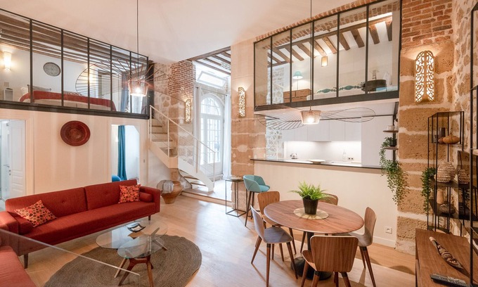 Saint-Gervais Apartment | Amazing Duplex for 6 in Le Marais, 2 bathrooms, 2 BR, stone walls OLD
