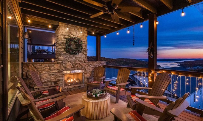 Indian Point House | Amazing Lake Views! Luxury Private Hot Tub-Indoor Pool-Pets -SDC 1 Mile-Sleep 23 | Vintage Canoe
