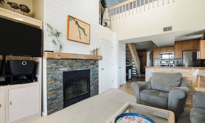 Boyne City Condo | AMAZING LOCATION! Condo in Heart of Downtown-Walk to Restaurants, Shops & Beach