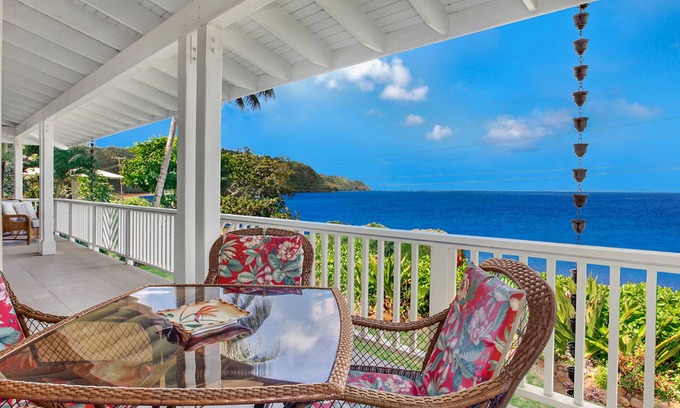 Kilauea House | Anini Beach House By Parrish Kauai - oceanfront on Anini Beach great for the fam