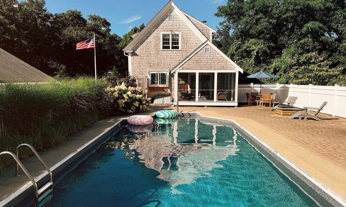 Harwich Center House | Antique Home with Heated Salt Water Pool