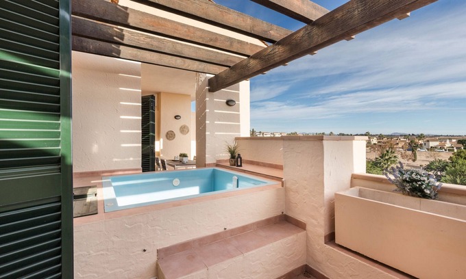 Fuente Alamo de Murcia Apartment | Apartment 'App Paraïso - Golf Resort Hacienda' with Mountain View, Wi-Fi and Air Conditioning