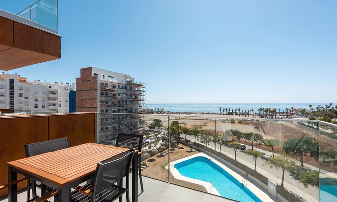 Torre del Mar Apartment | Apartment 'Adhara 053' with Sea View, Wi-Fi and Air Conditioning