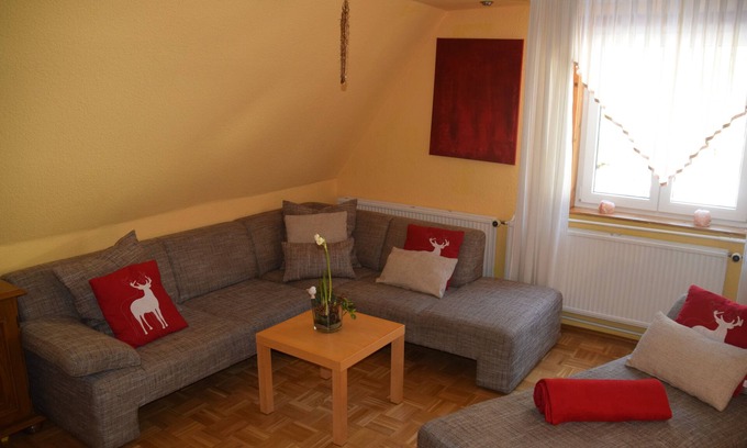 Fehrenbach House | Apartment "ANGEL" 8 (10) pers. 4 bedrooms/2DU/WC/120m²/sauna/W-LAN Thür. Forest