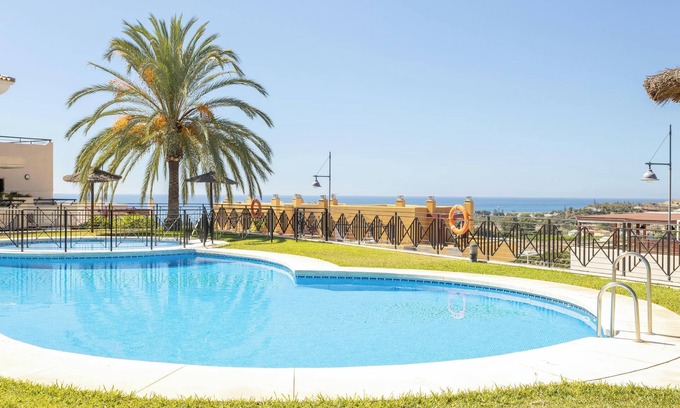 Velez-Malaga Apartment | Apartment Brisas de Almayate with Sea & Mountain View, Pool, A/C, Wi-Fi, Garden & Terrace