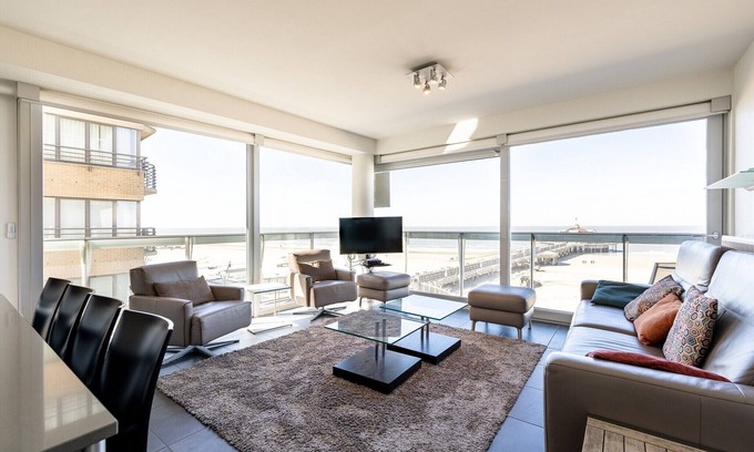 Blankenberge Apartment | Apartment by Belgian Coast with Sea Views
