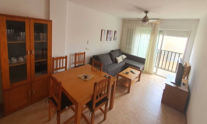 Carboneras Apartment | Apartment 'Centro y Playa' with Sea View, Balcony and Air Conditioning