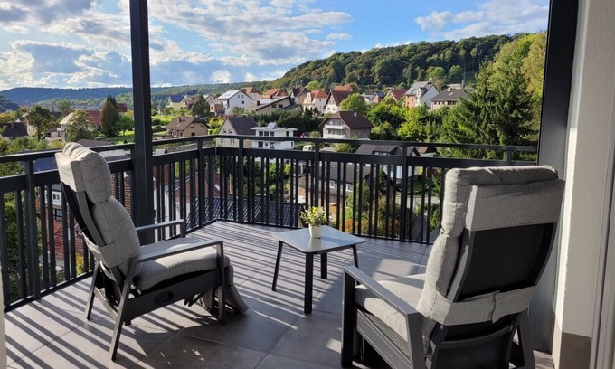 Altenbeken Apartment | Apartment "Egge Resort 7Y" with Balcony & Wi-Fi