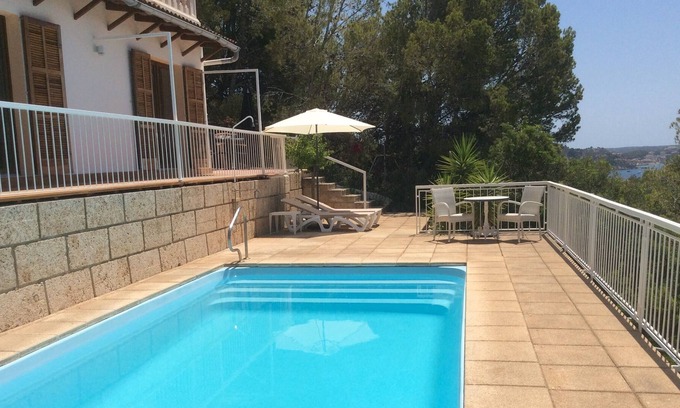 Peguera Apartment | Apartment in Villa Paguera, pool & sea view, air conditioning & WiFi