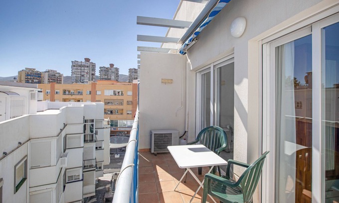 Torremolinos City Centre Apartment | Apartment 'Plata Ático' with Private Terrace, Balcony and Air Conditioning