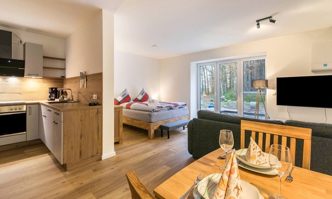 Husbyholz Apartment | Apartment 'Willewatt 1' with Private Terrace, Shared Garden and Wi-Fi