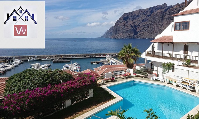 Los Gigantes Apartment | Apartment with sun terrace and panoramic sea view, 5 min. from harbor + beach
