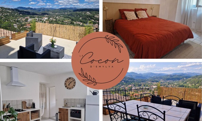 Aubenas Apartment | Appartement Avec vue sur les Montagnes Ardechoises