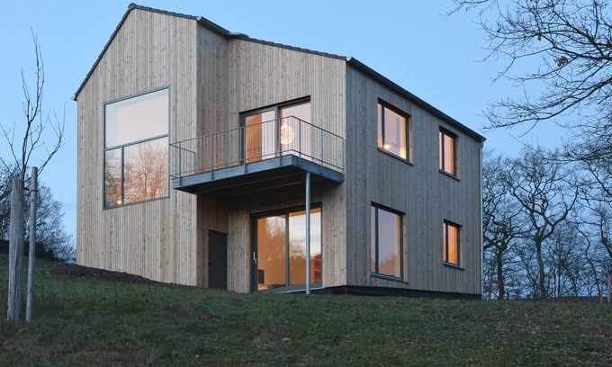 Schutz House | Architect house, new building of wooden house 2015 on 4000 m2 of meadows