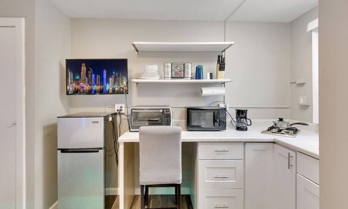 Olde Town Arvada Apartment | ❈ Arvada Farmhouse Mini Studio ❈ 85 WALK SCORE ❈