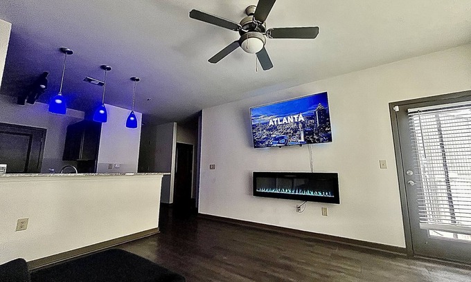 Westside Apartment | Atlanta Chic Urban Retreat Modern Apartment Stunning City Views private balcony