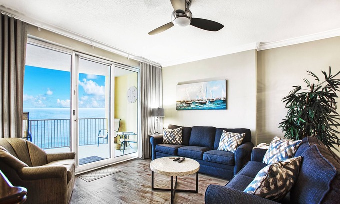 West Panama City Beach Condo | August 23-Sept 2 10% Off- FREE Beach Chairs & Reserved Parking!