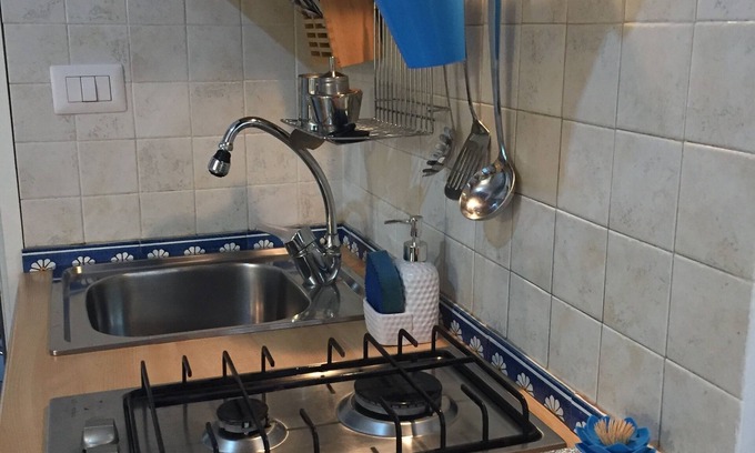 Aurelio Apartment | Aurelia in Blu, STUDIO with balcony, bath and kitchenette WiFi, accessibility H,