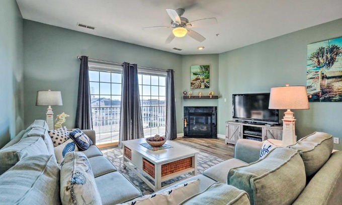 Ocean City Apartment | Balcony with Inlet View Dtwn Ocean City Condo