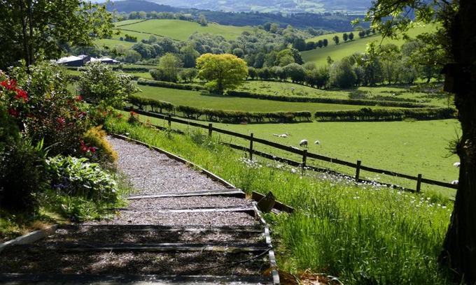 Llanfyllin House | Barley Cottage - 5* Cyfie Farm with log burner and private covered hot tub