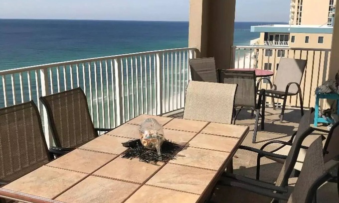 Long Beach Condo | Beach-Front Condo w/Oversized Balcony & Coastal Gulf Ocean Views! Corner Unit!
