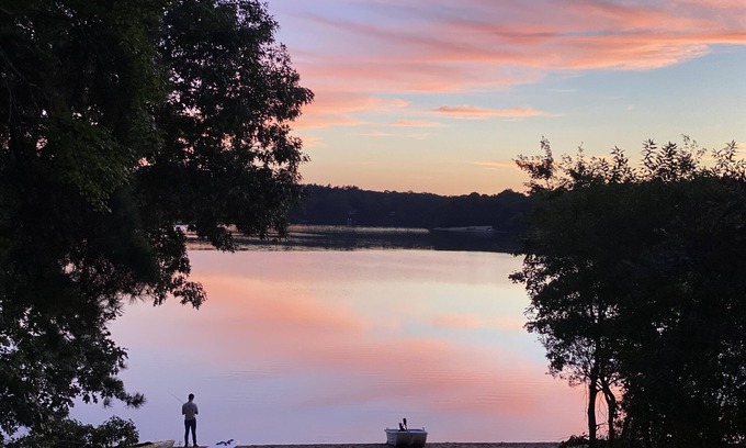 East Falmouth House | Beach front, fenced yard, dogs welcome, central air, fire pit, 3 kayaks, hot tub