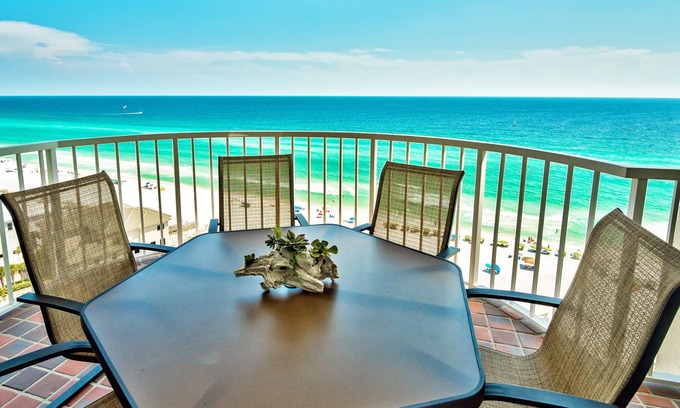 Miramar Beach Condo | Beach Front Retreat with Unparalleled 14th Floor Views, 3 Balconies, Beach Gear!