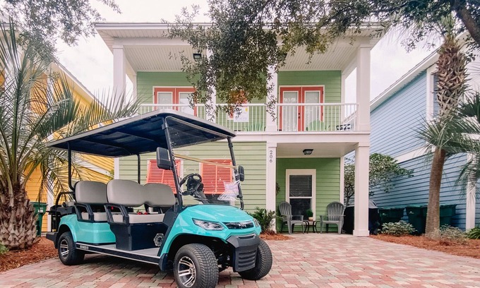 Villages of Crystal Beach House | Beach House w/6-Seat GOLF CART! Crystal Beach - Destin, Pool & Hot Tub, Tram