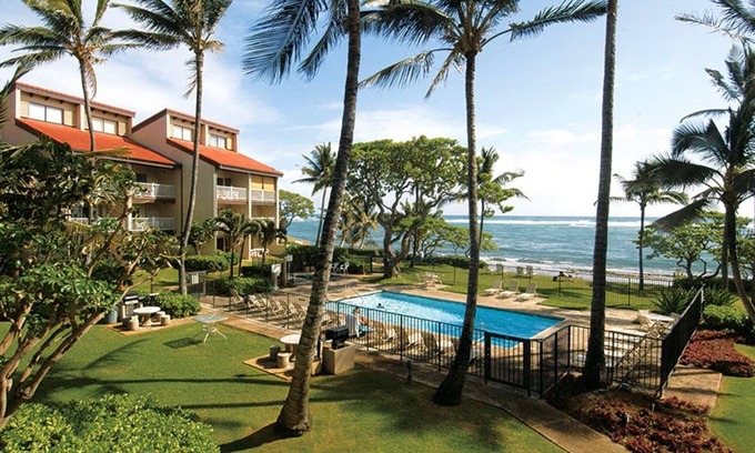 Wailua Resort | Beachfront 1-bedroom at resort with WiFi, AC in lovely Kapaʻa