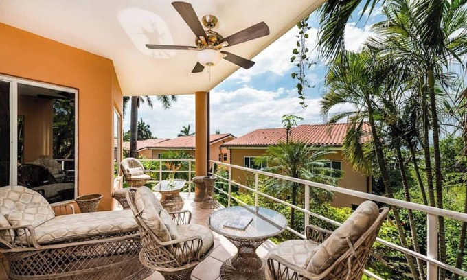 Playa Langosta Apartment | Beachfront condo with full kitchen and just steps to the beach!