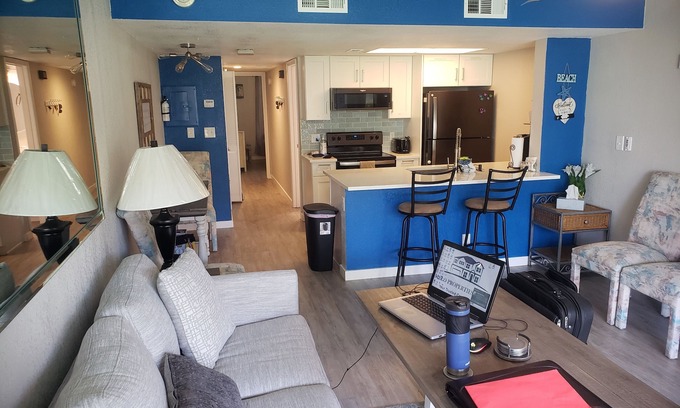 Port Canaveral Condo | BEACHFRONT-Cozy-Coastal-Private Condo + NASA, Cruise Ships, Cocoa, 1Flr,1Br,2Bth