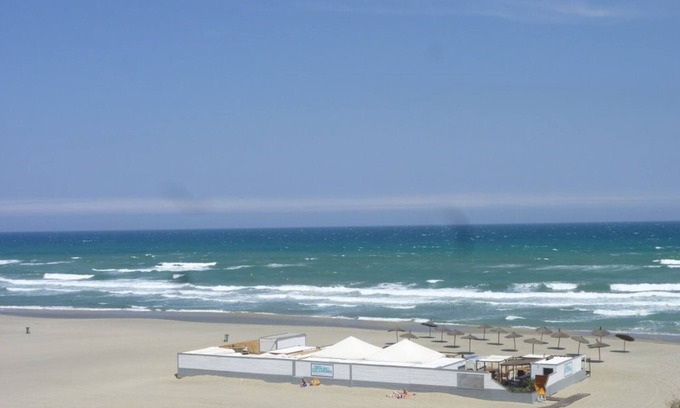 Le Grand Large Apartment | Beachfront Gem: Renovated 2-Room Apartment with Sea View, Parking, and Modern Amenities