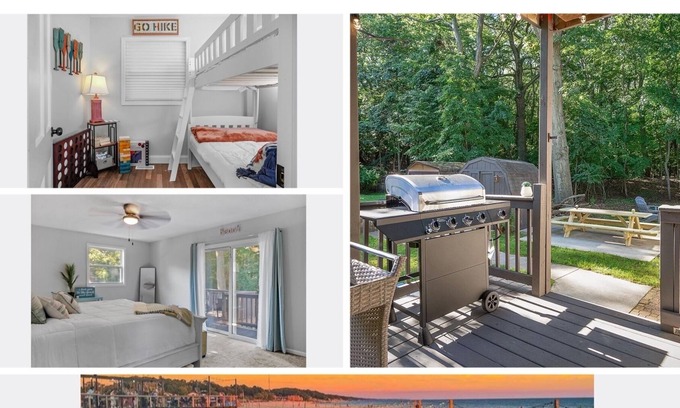 Beachwood-Bluffton Cottage | *Beachy N Peachy* Walk to Pere Marquette Beach!