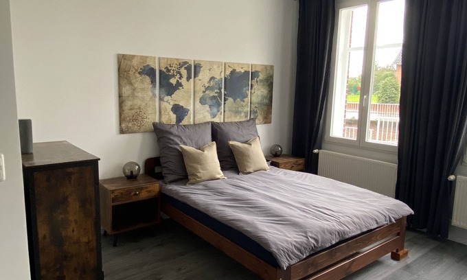 Jork Apartment | Beautiful 1 room apartment directly on the Fleth