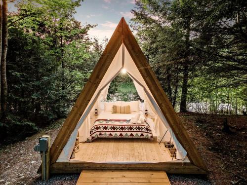 North Woodstock Other | Beautiful A-frame Safari Tent Surrounded by Trees in North Woodstock, New Hampshire