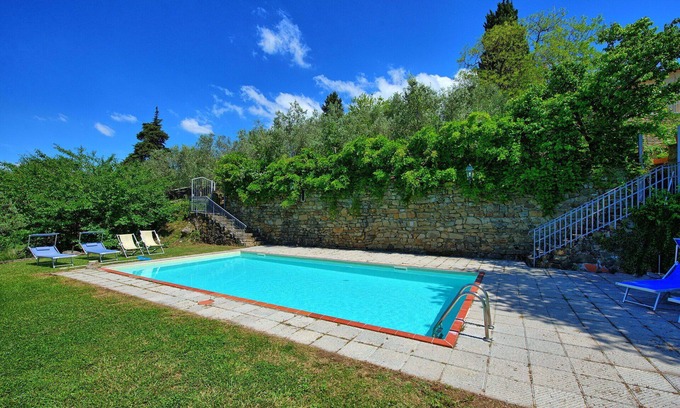 Greve in Chianti Apartment | Beautiful apartment with WIFI, pool, TV, patio, panoramic view, parking, close to Greve In Chianti