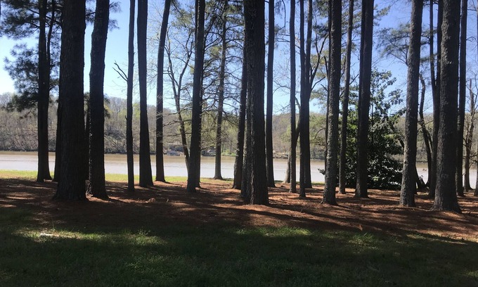 Athens RV Rental | Beautiful and level camping site on Elk River.