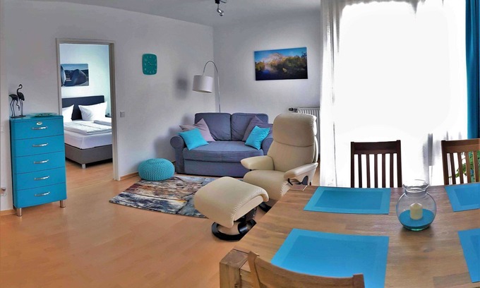 Bad Kreuznach Apartment | Beautiful and quiet 2-room feel-good apartment - balcony, WLAN, TV, spa area