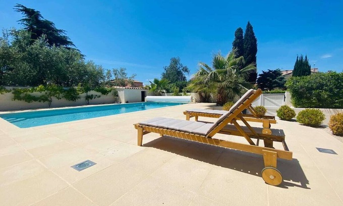 Baillargues House | Beautiful fully air-conditioned villa with swimming pool