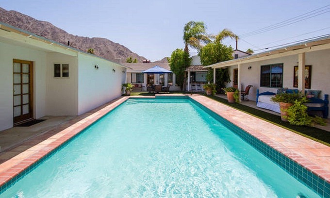 La Quinta Cove House | Beautiful Hacienda with Pool and Mountain Views