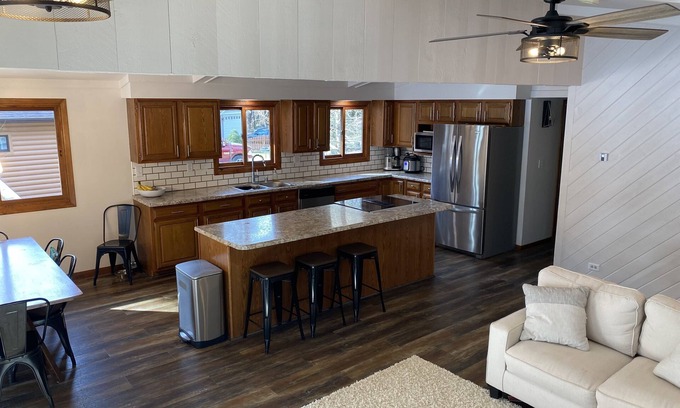 Wild Rose House | Beautiful home is located on a quiet full recreation lake outside of Wild Rose.