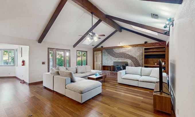 Coarsegold House | Beautiful Home on 2 Acres w/Expansive Deck, Wood-Burning Stove & A/C