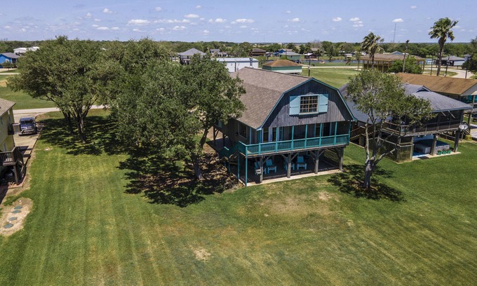 Cedar Lane House | Beautiful Home on Caney Creek w/Fishing Pier, Hot Tub, Fire Pit & Golf Cart!