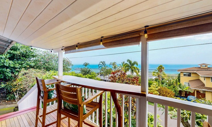 Kailua-Kona House | Beautiful home with ocean views, lanai, private gazebo, firepit -great location