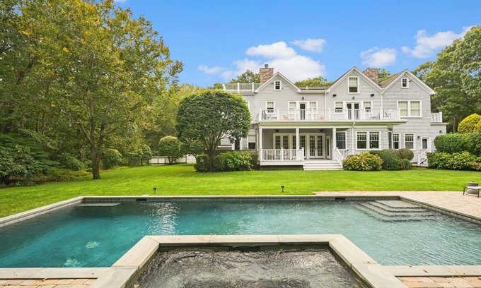 Water Mill House | Beautiful home with private pool, hot tub, gym, pool table, ping pong, fire.