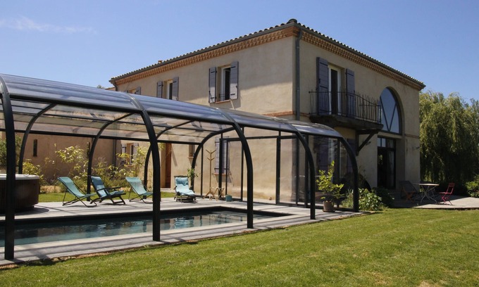 Grazac Cottage | beautiful house of 350m2, large spaces, heated pool, jacuzzi, sauna