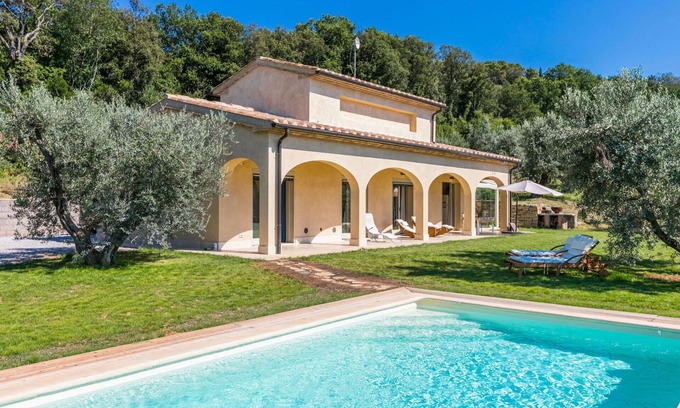 Castagneto Carducci House | Beautiful private villa with A/C, WIFI, private pool, TV, patio, panoramic view and parking