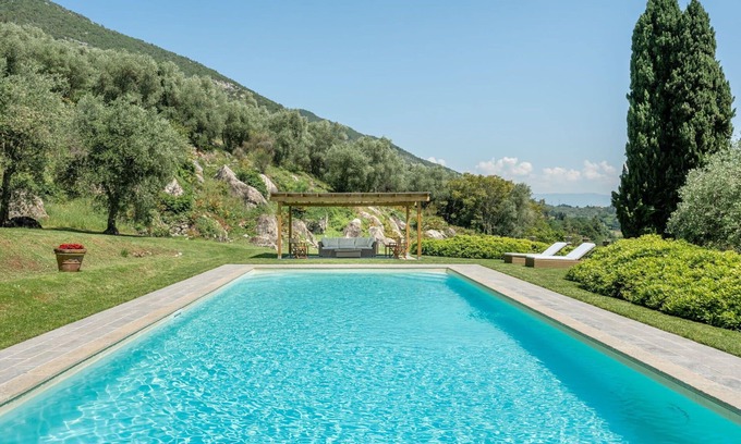 San Lorenzo a Vaccoli Villa | Beautiful private villa with private pool, A/C, WIFI, TV, patio and panoramic view, close to Lucca